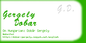 gergely dobar business card