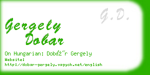 gergely dobar business card